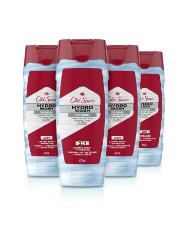Old Spice Hydro Body Wash Hardest Working Collection Steel Courage 16 Fl Oz (Pack of 4) Steel Courage Scent