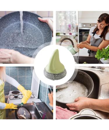 Pot Cleaning Brush - Shark Handle Cleaning Scrubber - Compact Design Dishwashing Brush for Cookware Kitchen Stove Oven Interior and Sink Corner Green - Buy Online on GoSupps.com