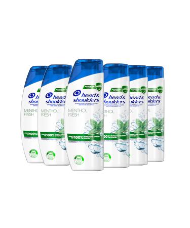 Head & Shoulders Menthol Fresh Anti-Dandruff Shampoo, Up to 100% Dandruff Removal, Clinically Proven, Dermatologically Tested, 6x285 ml