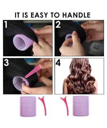 Lock Winder Large Curls Set - 40 PCS Self-Adhering Hair Rollers with Storage Bag | Jumbo & Small Heat-Free Curlers (64mm 48mm 25mm) - Buy Online on GoSupps.com