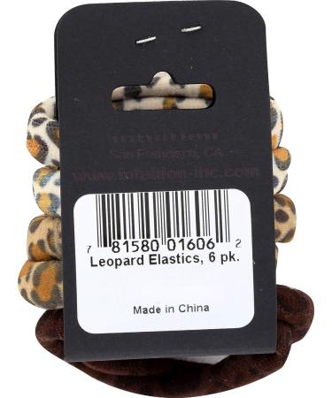 SMOOTHIES Leopard Elastics 6pk - Set of 6 Hair Ties - Buy Online on GoSupps.com