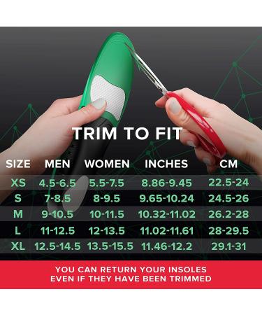 2022 Plantar Fasciitis Arch Support Insoles for 220+ lbs - Men 11-12.5/Women 12 - High Arch Orthotic Inserts for Flat Feet - Heavy Duty Pain Relief - Work Boots Black - Buy Online on GoSupps.com