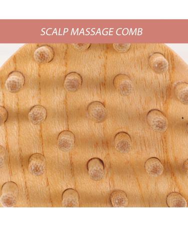 Division Wood Scalp Massage Comb - Relaxation Shampoo Scrubber Brush & Multifunctional Hair Tool - Buy Online on GoSupps.com