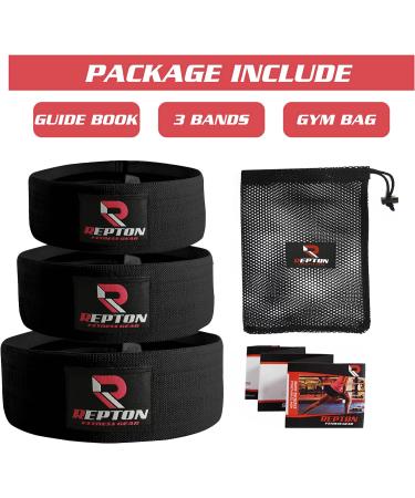 3 Sets Resistance Bands for Glutes, Hips, and Legs | Non-Slip Booty Bands for Home Gym Workout | Ideal for Fitness, Yoga, Pilates | Physio Resistant Loop in Black | Women and Men - Buy Online on GoSupps.com