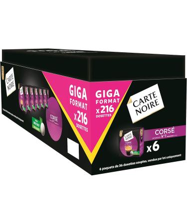 Carte Noire Expresso Cors N 7 Senseo Compatible Compostable Coffee Pods 6 Packs of 36 Soft Pods (216 Pods) - Buy Online on GoSupps.com
