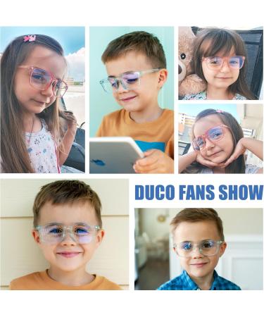 Duco Tr90 Blue Light Blocking Glasses for Kids | Anti-Glare Gaming Glasses for Boys & Girls Ages 5-10 | K028 Blue Yellow - Buy Online on GoSupps.com