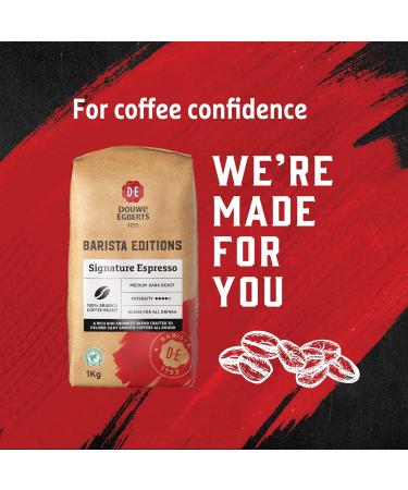 Douwe Egberts Barista Editions - Signature Espresso Coffee Beans 2kg - (2 Pack x 1kg) - Buy Online on GoSupps.com
