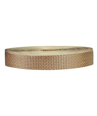 Strapworks Lightweight Polypropylene Webbing - Poly Strapping for Outdoor DIY Gear Repair, Pet Collars, Crafts  3/4 Inch by 10, 25, or 50 Yards, Over 20 Colors Khaki 3/4" x 10 yard
