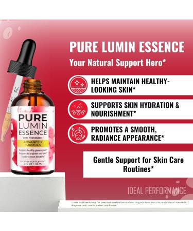 Pure Lumin Essence Drops - Official PureLumin Liquid Skincare Formula with Natural Ingredients Premium Skin Support for Dark Spots Radiance & Healthy Glow Pure Lumin Reviews Drops (1 Pack) - Buy Online on GoSupps.com