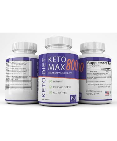 ADVANCED LIFE SCIENCE Keto MAX 800 - Premium Weight Loss Supplement for Fat Burning and Energy Boost - Gluten Free - 30 Day Supply - Buy Online on GoSupps.com