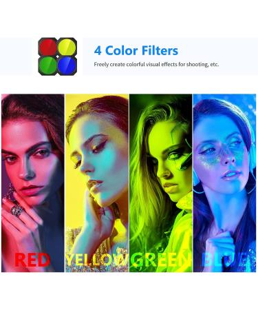 NEEWER Metal Barn Door Set with Grid & Color Gels for 7 Reflector Bowens Mount - Buy Online on GoSupps.com