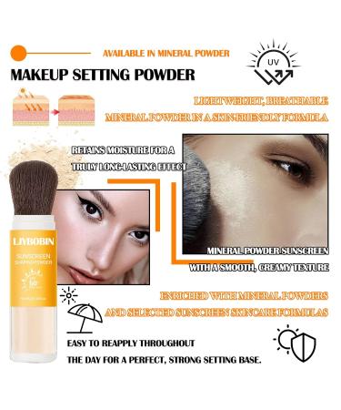 Sunscreen Setting Powder SPF 50+ PA++++ | Oil Control Waterproof Mineral Powder | Lightweight Matte Finish | Includes Sunscreen Brush - Buy Online on GoSupps.com