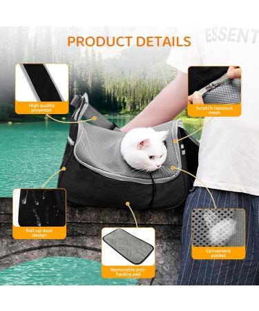 Flovippet Sling for Dogs & Cats | Breathable Carrier Bag for Small Dogs (Up to 5kg) | Outdoor Travel - Gray - Buy Online on GoSupps.com