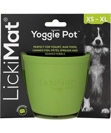 Lickimat Yoggie Pot - Dog Enrichment & Slow Feeder | Durable Rubber Treat Mat for All Sizes - Latest Green Edition - Buy Online on GoSupps.com