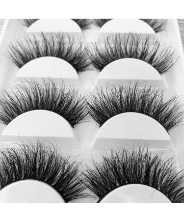 3D Mink Lashes - Dramatic Cat-Eyes Look, Natural Fluffy Volume, Long Wispy - 100% Real Siberian Mink Fur - Cruelty-Free - Reusable & Handmade - 5 Pairs (A11) - Buy Online on GoSupps.com