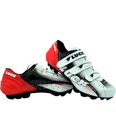 Luck Extreme MTB Bike Shoe - Carbon Sole Seamless Microfiber Breathable & Durable - Size 43 EU Red | International Shipping - Buy Online on GoSupps.com