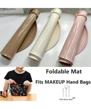 Heat Resistant Silicone Makeup Mat - Portable Vanity Surface Protector (Milky White) | Ideal for Travel - Buy Online on GoSupps.com