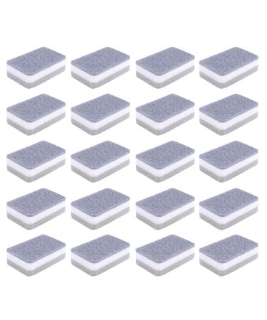 Kecung Heavy Duty Scrub Sponges Dual-Sided Dishwashing Sponge for Kitchen Multi-Use Deep Cleaning Scrub Sponge Gray 20 Pcs