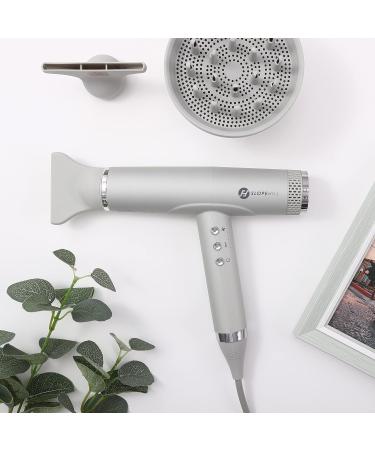 Slopehill Professional Hair Dryer - Quick Drying Ion Technology Brushless Engine Low Noise Magnetic Nozzle - Ideal for Home & Salon Use (Silver) - Buy Online on GoSupps.com