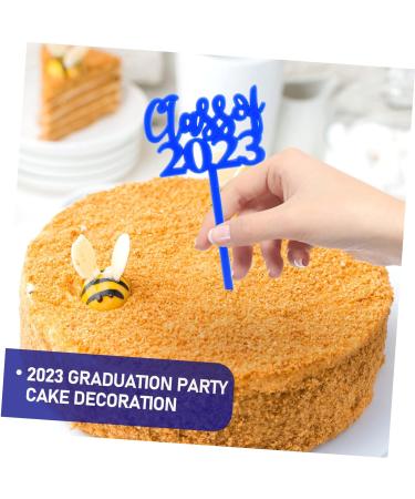 Toyvian 30pcs 2023 Graduation Cake Insert Graduation Dessert Topper 2023 Graduation Class of 2023 Decorations Graduation Cakes Toppers Graduation Cupcake Pick Cupcakes Graduate Delicate 7.6X4CM Blue - Buy Online on GoSupps.com