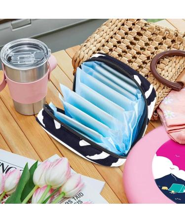 Shop Stylish Menstruation Pad Bag with Zipper - Octopus Silhouette | Women's Tampon & Napkin Bag for Travel - Buy Online on GoSupps.com