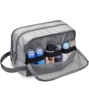 WANDF Water-Resistant Nylon Travel Toiletry Bag for Men and Women - Lightweight Dopp Kit (A-Grey) - Buy Online on GoSupps.com