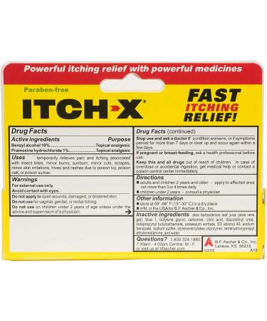 Itch-X Fast-Acting Anti-Itch Gel 1.25-Ounce (Pack of 4) - Effective Relief for Itching - Buy Now - Buy Online on GoSupps.com