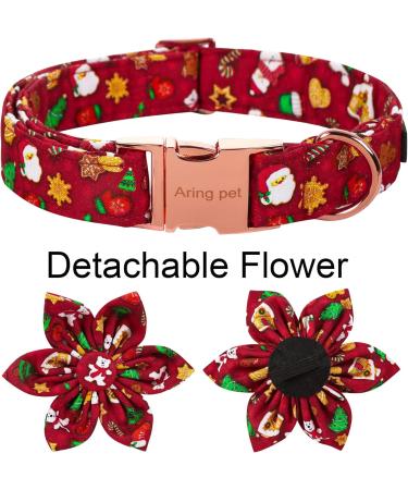 Shop Aring Pet Christmas Dog Collar - Cute Santa Claus Design Cotton Red Metal Buckle - Perfect for Medium Dogs! - Buy Online on GoSupps.com