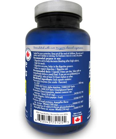75 caps Naka Platinum Digestive Enzymes 6 X USP 100mg Pancreatin 2 Billion CFU per cap SHELF STABLE/DAIRY FREE Made in Canada - Buy Online on GoSupps.com
