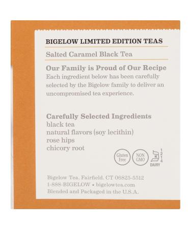 Bigelow Salted Caramel Black Tea 108 Tea Bags (Pack of 6) - Caffeinated Salted Caramel Blend - Buy Online on GoSupps.com