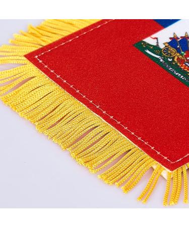 Haiti Window Hanging Flag - Mini Car Flags Set with Suction Cup (2 Pack) - Buy Online on GoSupps.com