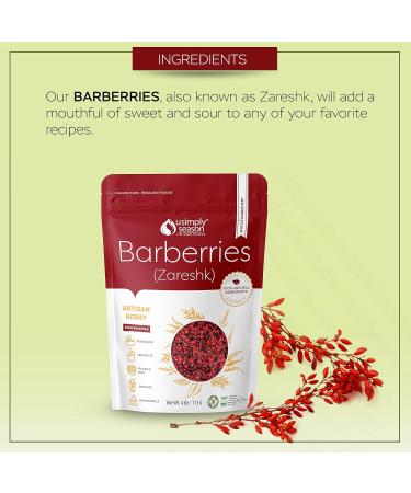 USimplySeason Barberry (Zereshk) 4 Oz | Whole Dried Berries 4 Ounce - Buy Online on GoSupps.com