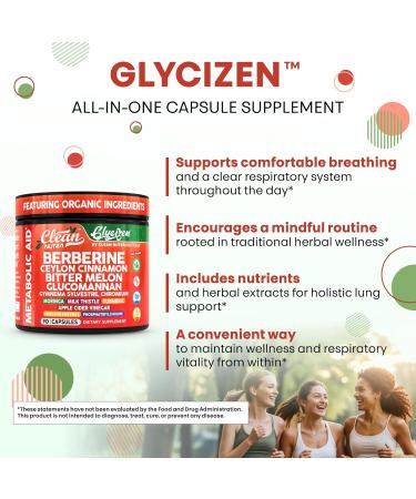 Clean Nutra Berberine and Ceylon Cinnamon Supplement Bitter Melon Glucomannan Gymnema Sylvestre Chromium Moringa Milk Thistle Turmeric Apple Cider Vinegar Digestive Enzymes Inositol Pills 90 Capsules - Buy Online on GoSupps.com