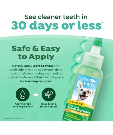 TropiClean Oral Care Gel Peanut Butter - 59 ml | Premium Dental Care for Pets - International Shipping Available - Buy Online on GoSupps.com