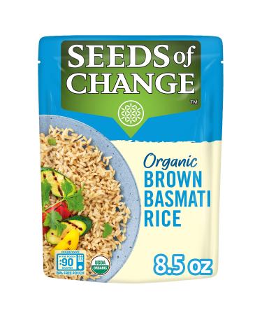 SEEDS OF CHANGE Organic Brown Basmati Rice 8.5 Ounce (Pack of 12) Whole Grain Brown Basmati Rice 8.5 Ounce (Pack of 12)