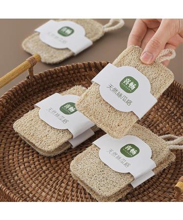 Loofah - Cleaning Dishwashing Sponge | Scratch-Resistant Loofah Dishwashing Cloth Scrub Pad for Plates Cookware Dishes Rowces Square Loofah-lanyard - Buy Online on GoSupps.com
