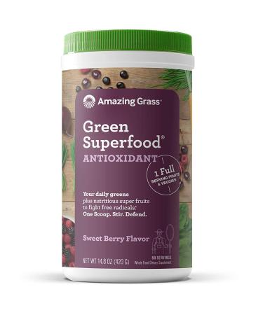 Buy Amazing Grass Green Superfood Antioxidant Sweet Berry 14.8 oz | Nutrient-Rich Superfood - Buy Online on GoSupps.com