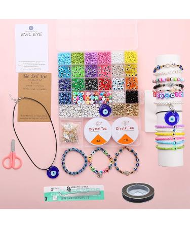 AIFNIY Evil Eye Bracelet Kit - 3045 PCS Beads & Charms for DIY Jewelry Making (Kit A) - Buy Online on GoSupps.com