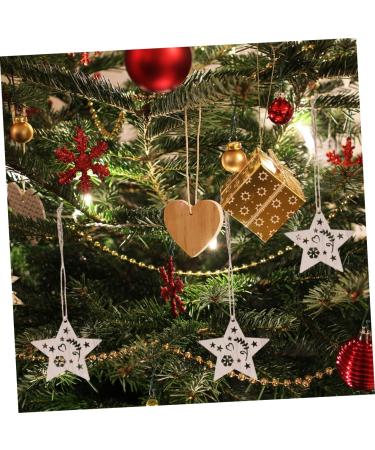 Zerodeko 10 Pcs Wood Crafts Wood Disc Ornaments Christmas Hanging Plaque Car Decorations Embellishments Christmas Decorations Natural Wood Slices Platinum Bamboo Christmas Tree - Buy Online on GoSupps.com