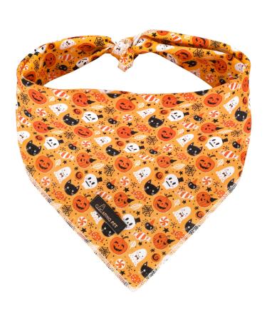 ARING PET Hundebandana-Halloween-Hundschal neckercheck boys and girls pumpkin dog bandanas cute triangular bibs for small to large dogs and cats s pumpkin specter