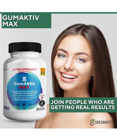 GumAktiv Max Probiotic Supplement 40 Billion CFU 60 Capsules Advanced Formula for Digestive Health (5) - Buy Online on GoSupps.com