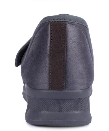 Aerosoft Ladies Velcro Low Shoe - Stretch 19 Width GH Removable Footbed Non-Slip Grey - Size 38 EU | International Shipping Available - Buy Online on GoSupps.com