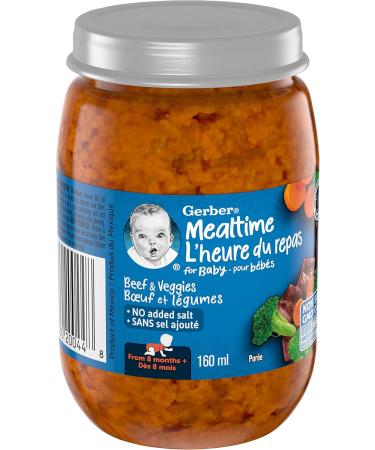 Gerber Mealtime Pur e Beef and Veggies Jar 12x160ml - Buy Online on GoSupps.com