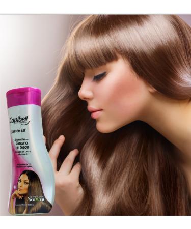 Shampoo Gusano De Seda Semilla De Lino Y Vitamina E cabello maltratado o seco 470grm / 15.6oz