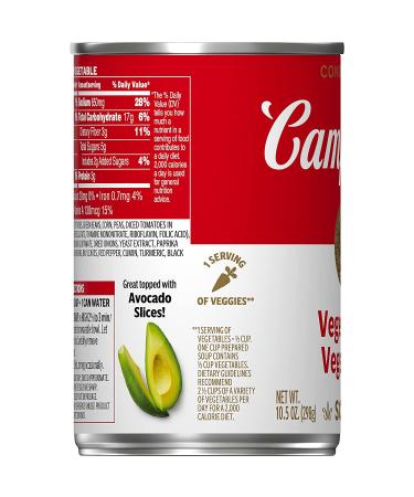 Campbell's Vegetarian Vegetable Soup 10.5oz Can (Pack of 12) - Buy Online on GoSupps.com