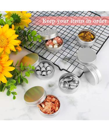 20 PCS Round Aluminum Tins 30ML Aluminum Tin Jars with Screw Cap Small Lip Balm Tins for Lip Balm Cosmetic Candles DIY Crafts (Silver) - Buy Online on GoSupps.com