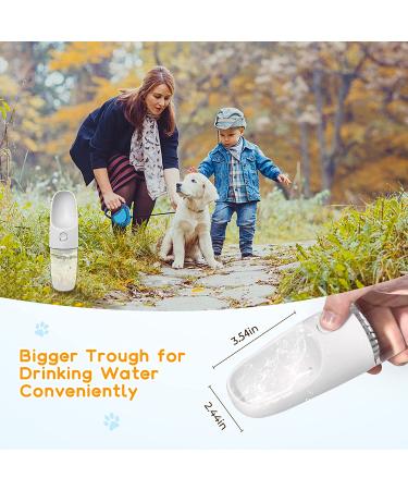 Portable Dog Water Bottle 10oz | Catness 2022 Upgraded Travel Bowl for Dogs | Dog Gifts | Walking, Hiking Gear White - Buy Online on GoSupps.com