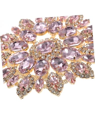 Lurrose Creative Shape Diy Patches On Sticker Girl Hot Adorn Reing Wedding Crystal Decor Rhinestone Bottom Pink 1X10.8X10.8CM - Buy Online on GoSupps.com
