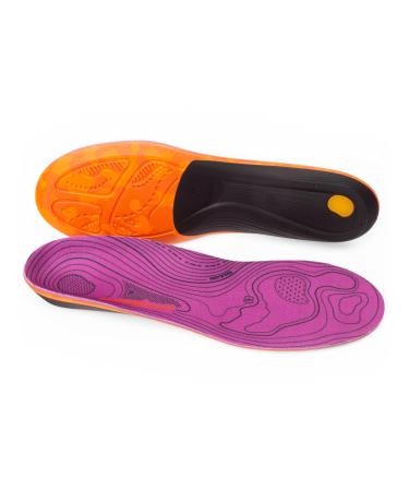 Superfeet Hike Women's Support Insoles - Trim-to-Fit Comfort Carbon Fiber Orthotic Inserts for Hiking Boots or Shoes - Professional Grade - 6.5-8 Women 6.5-8 Women Dahlia