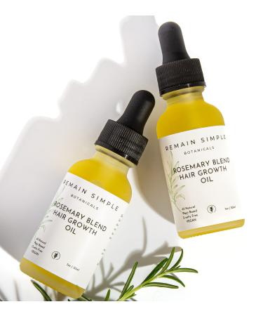Remain Simple - Rosemary Blend Hair Growth Oil - Packed With 9 Proven and Highly Effective Hair Growth and Scalp Nourishing Oils Rosemary - Pumpkin Seed- Peppermint- Fenugreek- Castor and More! Highly Effective and Conce...